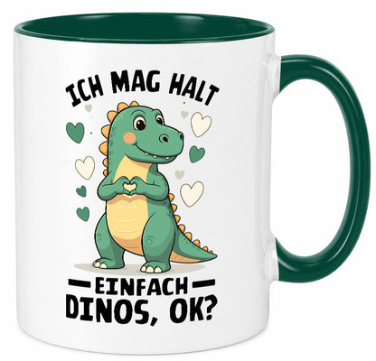 Ich mag halt einfach dinos ok | Dinosaurier Dino Geschenkidee Humor Tasse