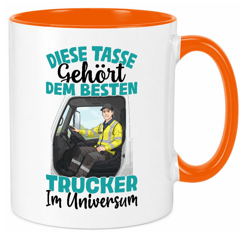 Im Universum: Trucker | LKW Fahrer Beruf Humor Arbeit Kollegen Büro Tasse