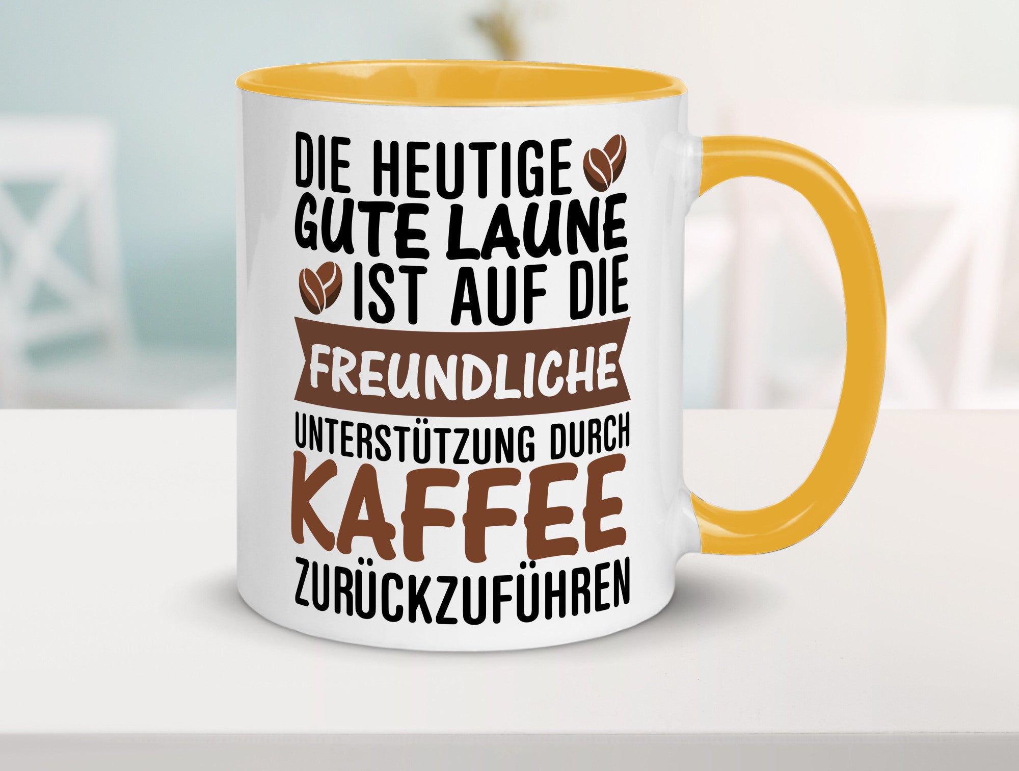 Unterstützung durch Kaffee | Kaffeliebhaber gute Laune Geschenk Humor