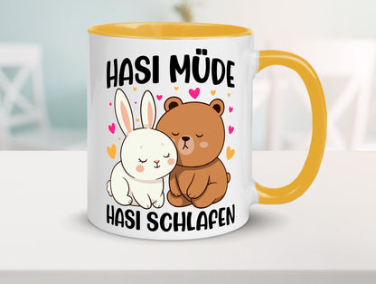Hasi Müde | schlafen Kaninchen Häschen v2 lustiger Spruch Geschenk Humor