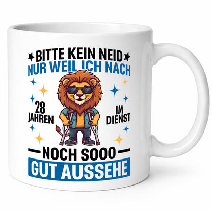 28 Jahre im Dienst | Arbeitsjubiläum Arbeit lustiger Spruch Geschenk Kollegen