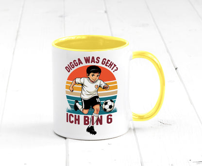 6 Geburtstag | Jahre Digga was geht ab Fußball lustiger Spruch Geschenk