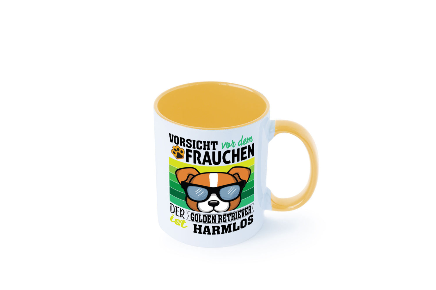 Vorsicht vor dem Frauchen Golden Retriever ist Harmlos lustiger Spruch Geschenk