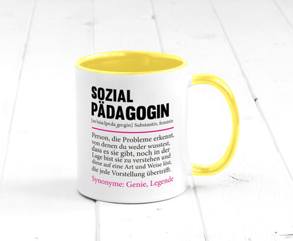 Sozialpädagogin | Spruch lustig Humor Pädagogin v2 Geschenkidee Geschenk Tasse