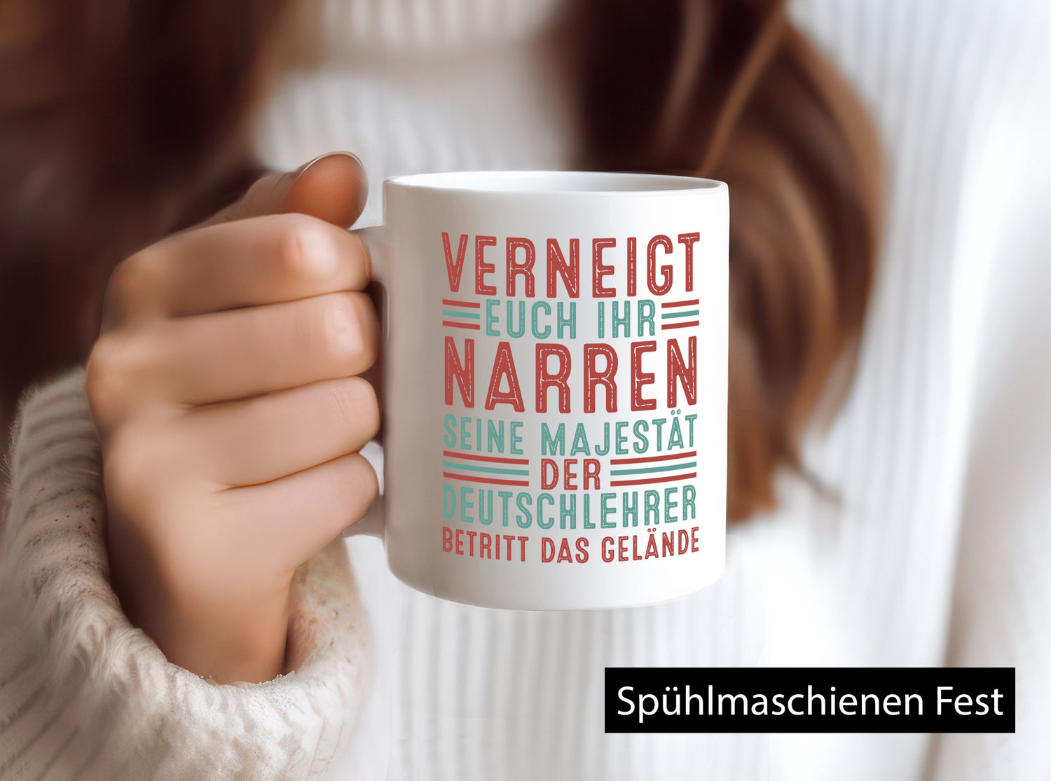 Verneigt euch: Deutschlehrer | Lehrer Schule v2 Geschenk Humor Geschenkidee