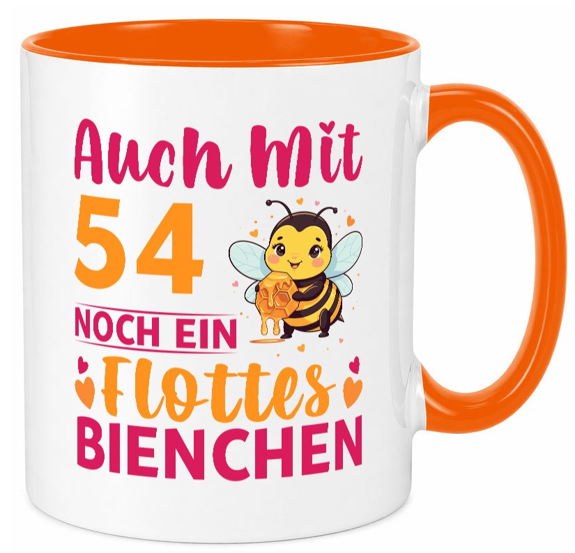 54. Geburtstag | Flottes Bienchen 54 Jahre lustig Geschenkidee Geschenk Tasse