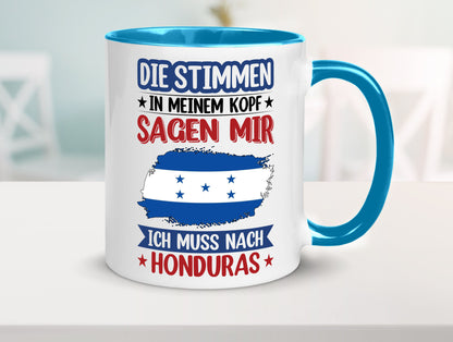 Honduras | Urlaub Stimmen in meinem Kopf Traumland Geschenkidee Humor Tasse