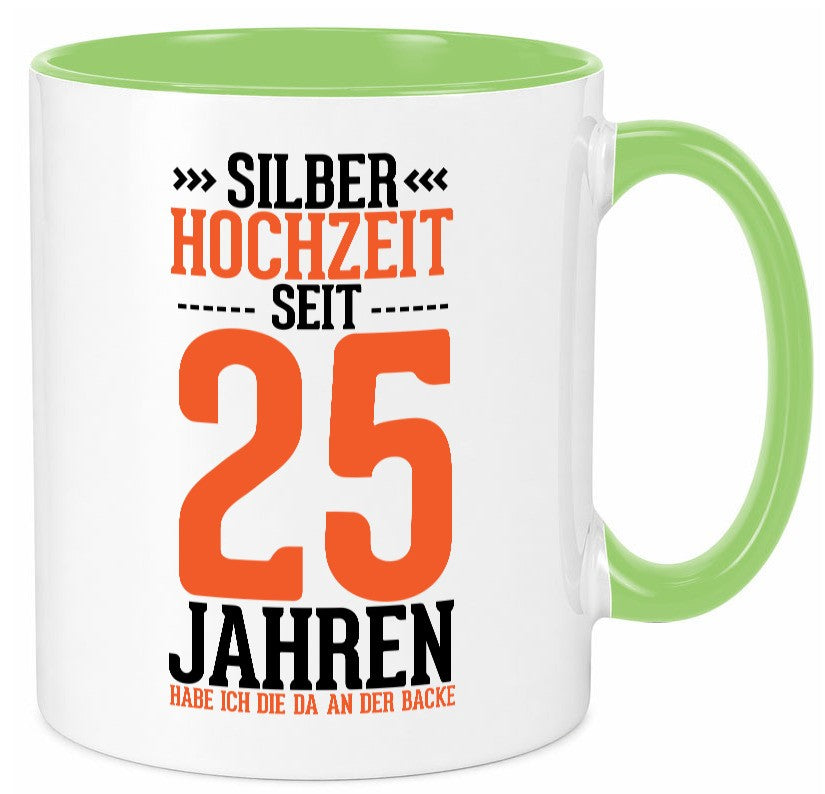 Silber Hochzeit | 25 Jahre Verheiratet Ehepaar lustig Humor Geschenkidee Tasse
