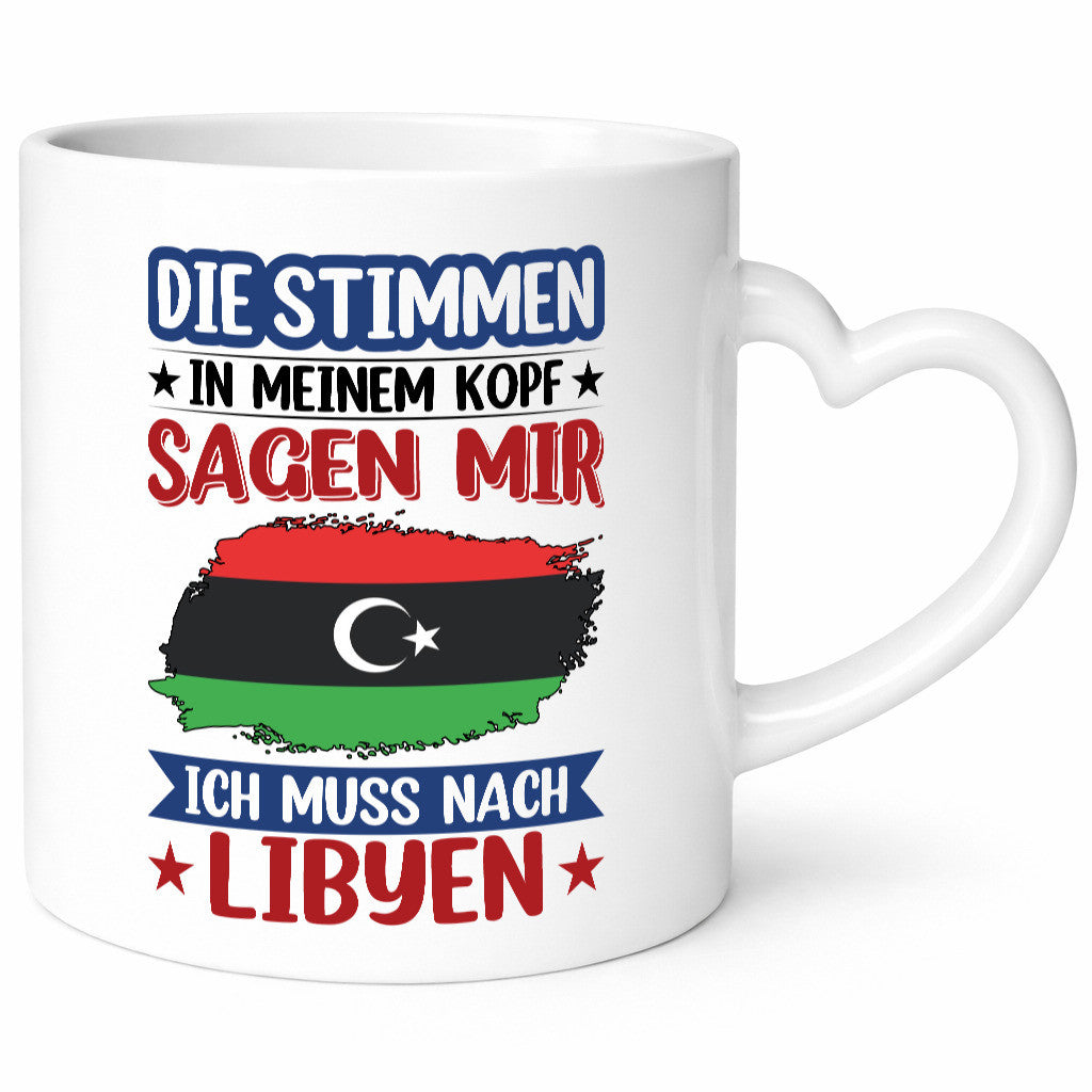 Libyen | Urlaub Stimmen in meinem Kopf Traumland Geschenkidee Humor Tasse