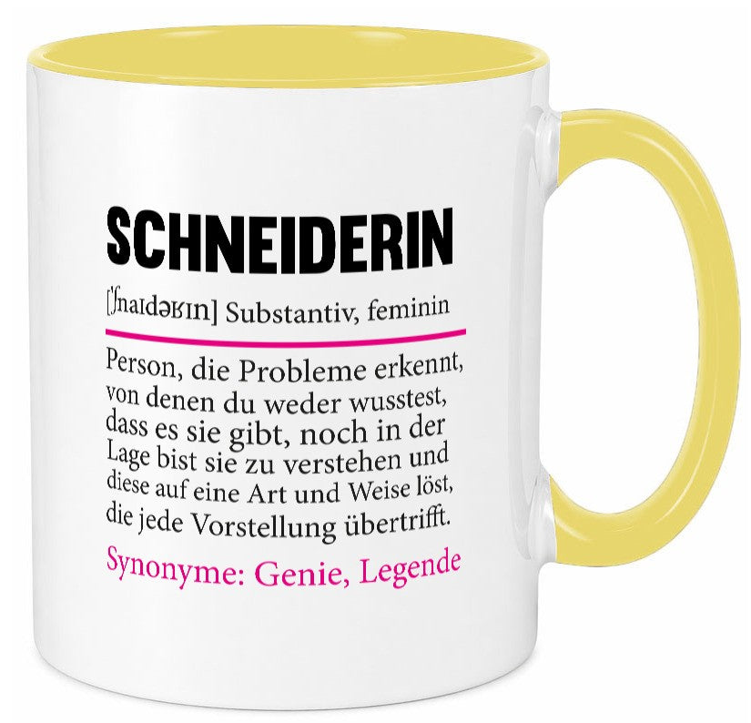 Schneiderin | Spruch Beruf Schneiderei Humor v2 Geschenk Arbeit Kollegen Büro Tasse