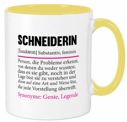 Schneiderin | Spruch Beruf Schneiderei Humor v2 Geschenk Arbeit Kollegen Büro Tasse