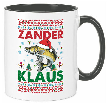 Zander Klaus | Ugly Christmas Angler Angeln v2 Geschenk Humor Geschenkidee Tasse