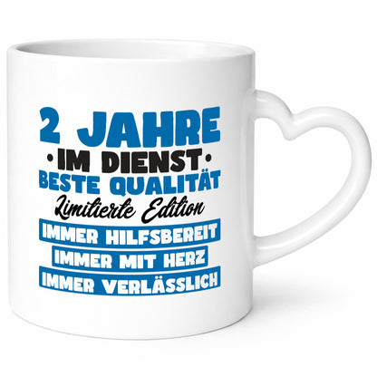 2 Jahre im Dienst | Jubiläum Arbeit v7 Geschenk Kollegen Büro lustiger Spruch