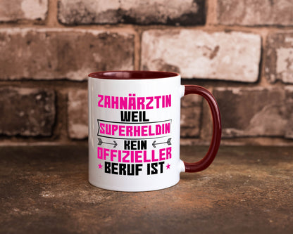 Superheldin Zahnärztin | Zahnmedizin Beruf Geschenkidee Arbeit Kollegen Büro