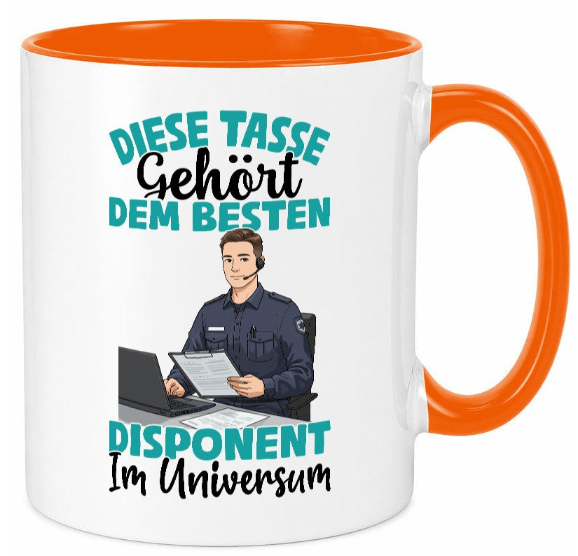 Im Universum: Disponent | Zuteiler Humor Geschenkidee Tasse