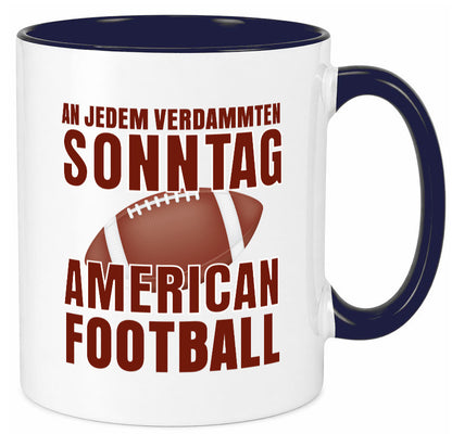 American Football | Sportfan Motiv jeden Sonntag Humor Geschenkidee Tasse
