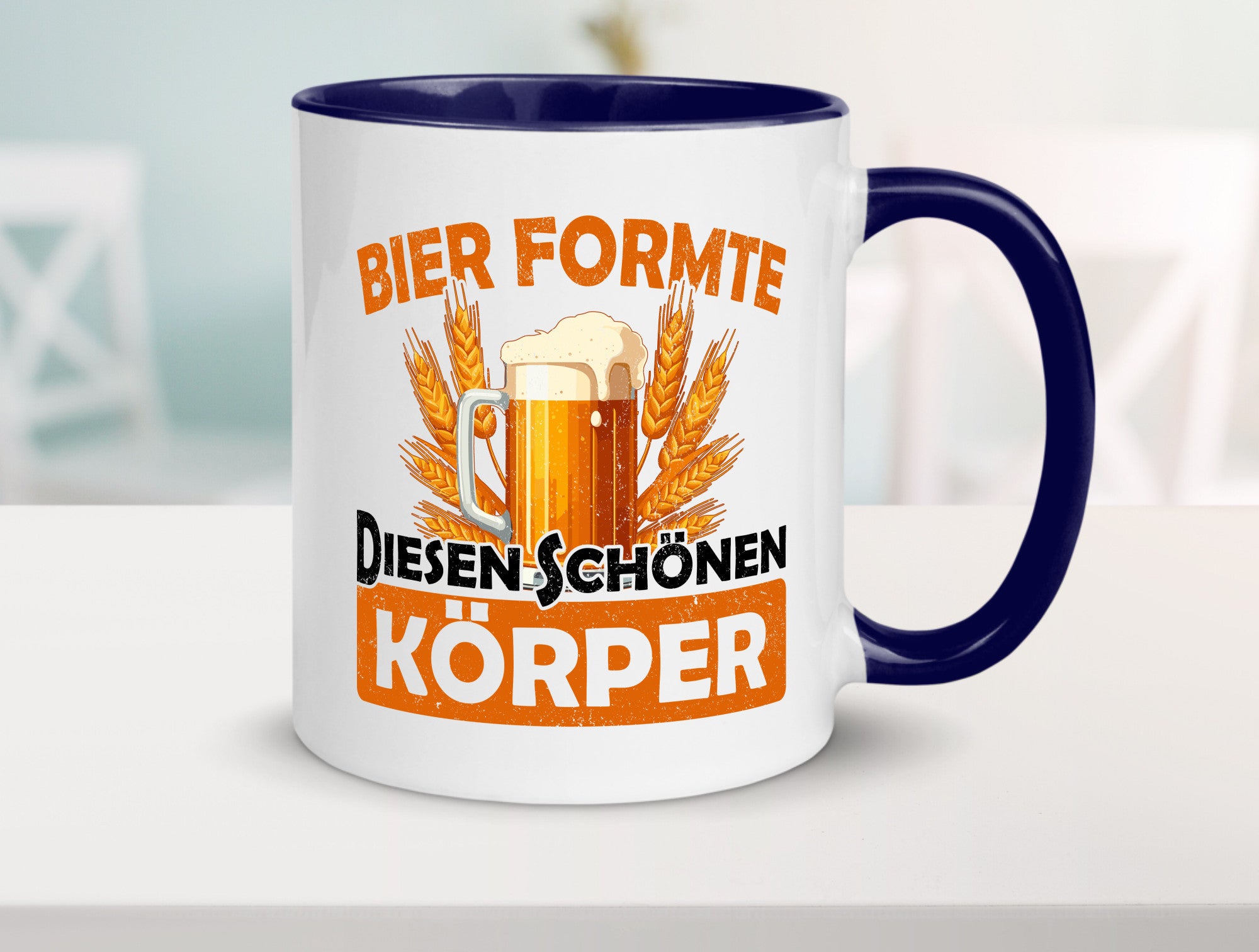Bier förmte diesen Körper | bierliebhaber v2 Humor Geschenkidee Tasse