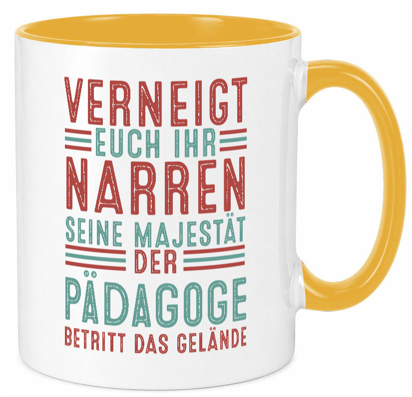 Verneigt euch: Pädagoge | Pädagogik Humor Geschenkidee Tasse