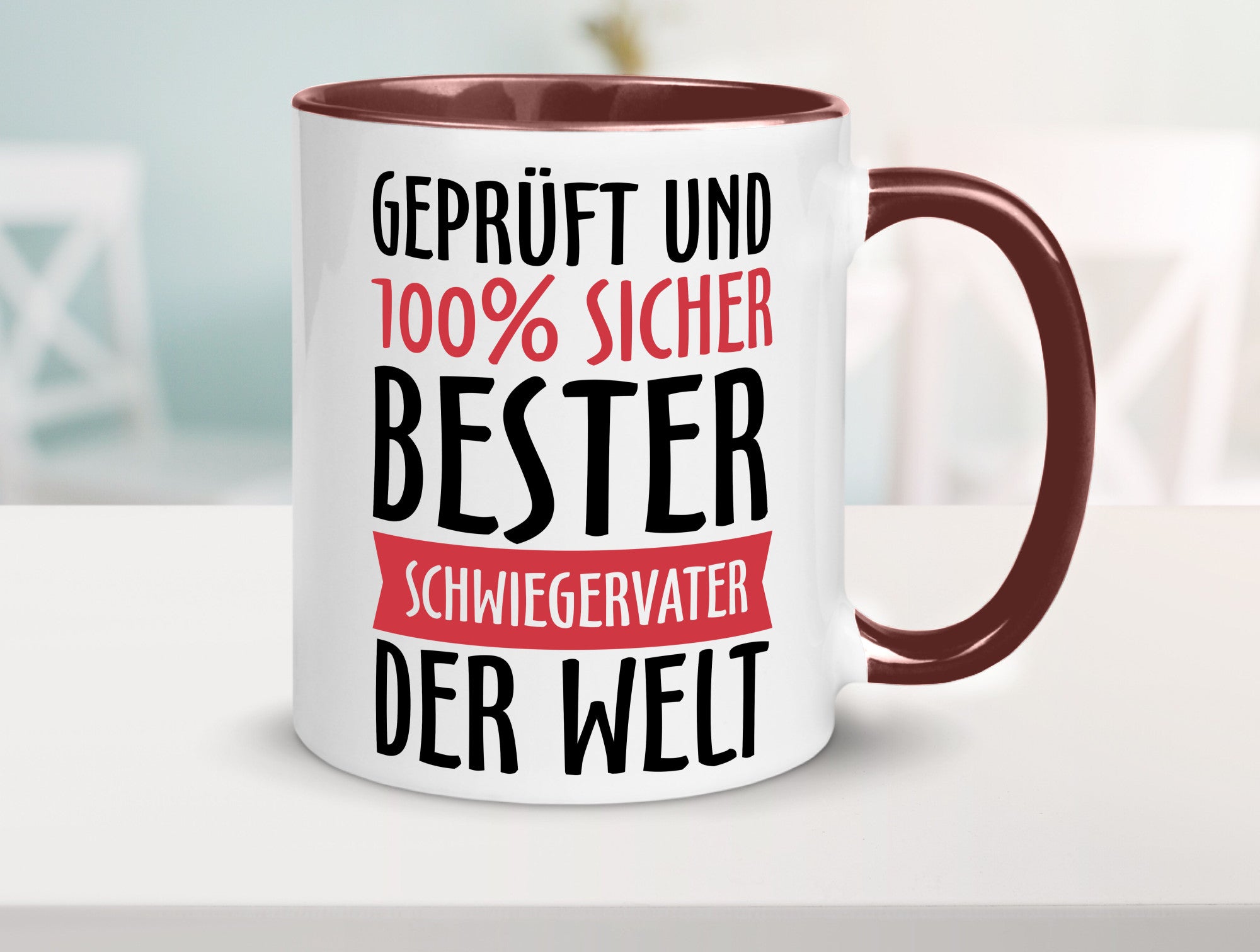 Bester Schwiegervater Geschenk Familie Geschenkidee lustiger Spruch Tasse