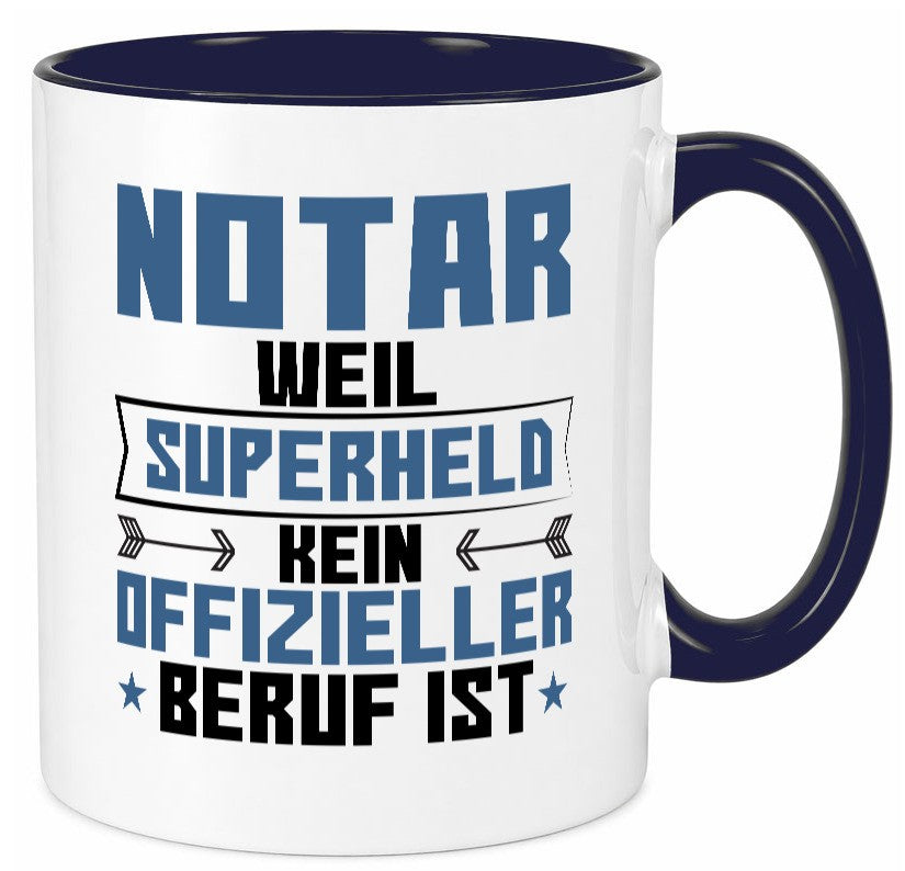 Superheld Notar | Jurist lustiger Spruch Geschenk Humor Geschenkidee Tasse