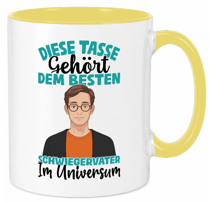 Im Universum: Schwiegervater |Schwiegersohn | Beziehung Geschenkidee Familie Tasse