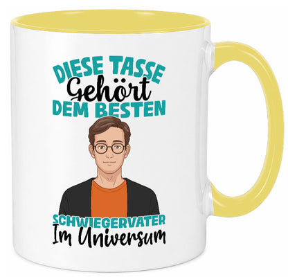 Im Universum: Schwiegervater |Schwiegersohn | Beziehung Geschenkidee Familie Tasse