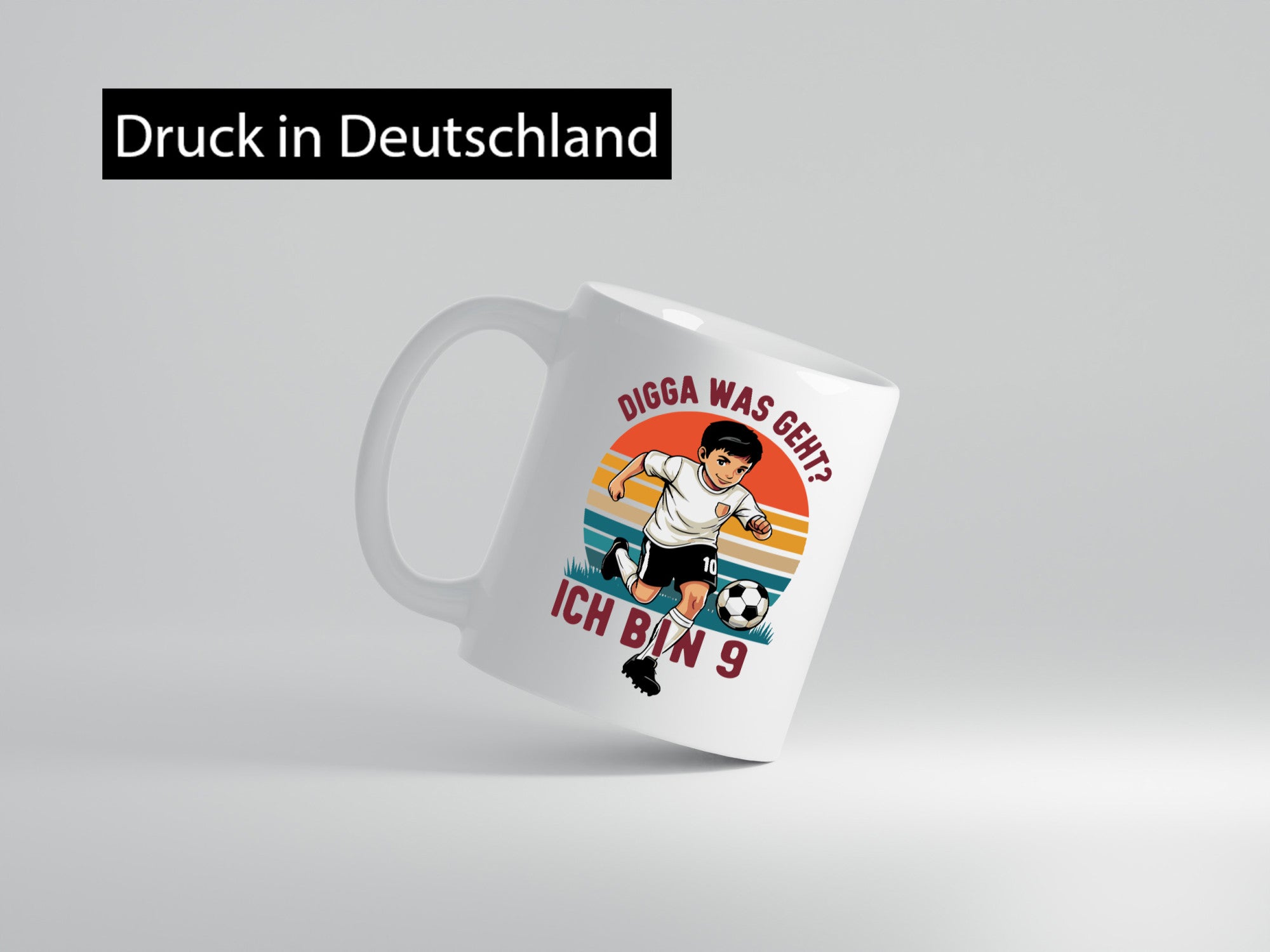 9 Geburtstag | Jahre Digga was geht ab Fußball lustig Geschenkidee Geschenk