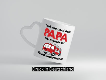 Cooler Papa | Feuerwehrmann Bester der Welt Humor Geschenkidee Tasse