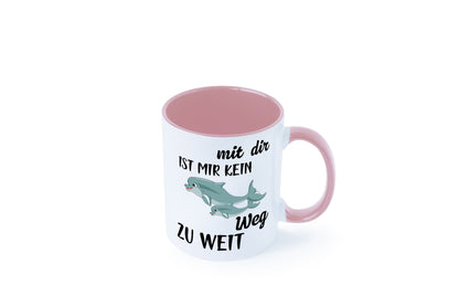 Mir dir ist kein weg zu weit | Delphin Beste Freunde Humor Geschenkidee Tasse