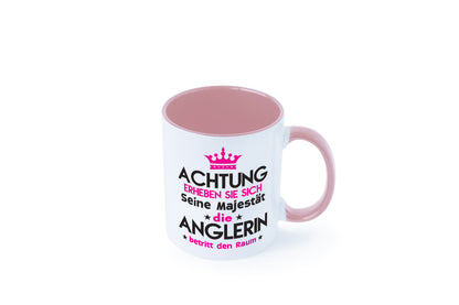 Seine Majestät Anglerin | Angeln Fischerin lustiger Spruch Geschenk Humor