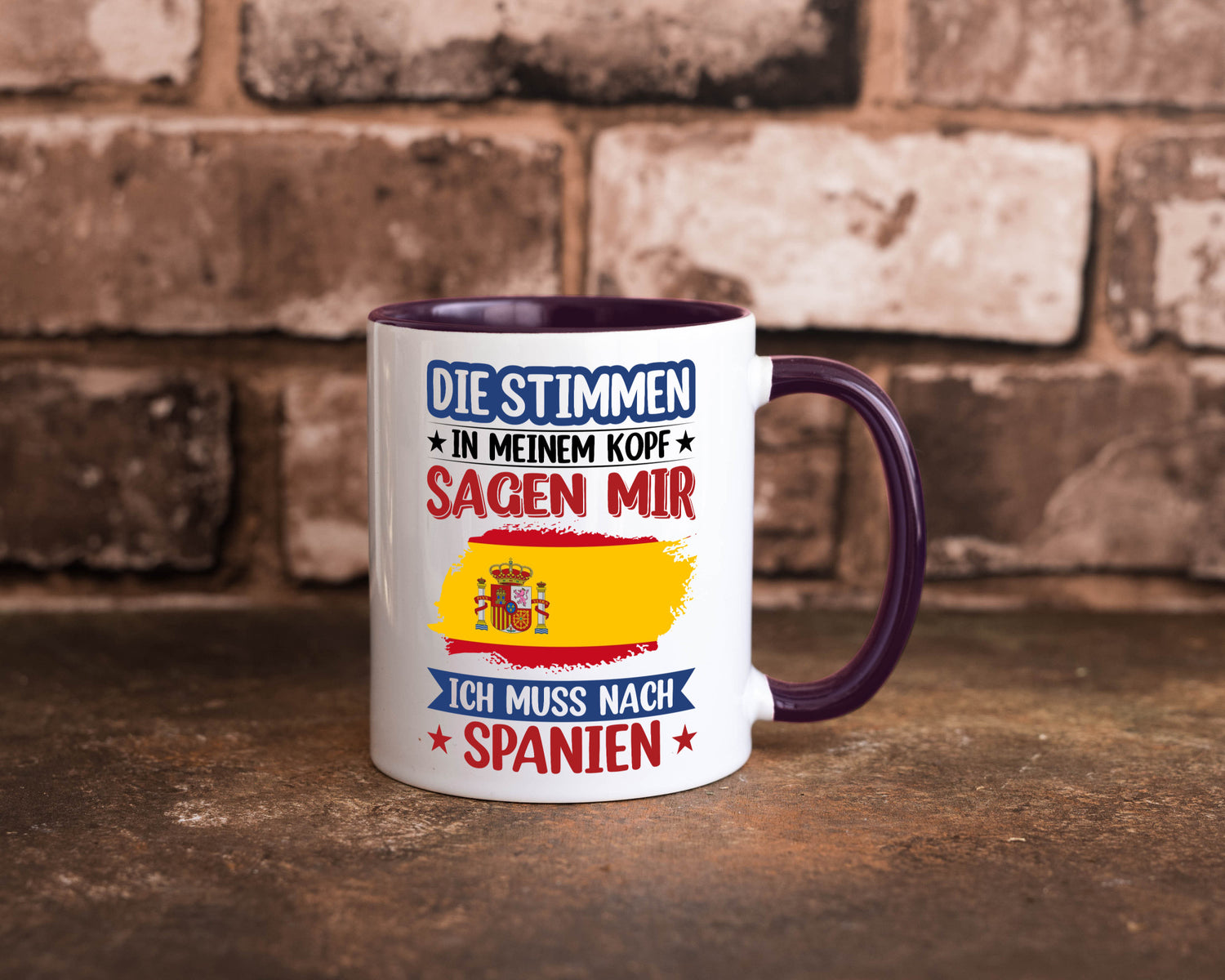 Spanien | Urlaub Stimmen in meinem Kopf Traumland v2 lustiger Spruch Geschenk