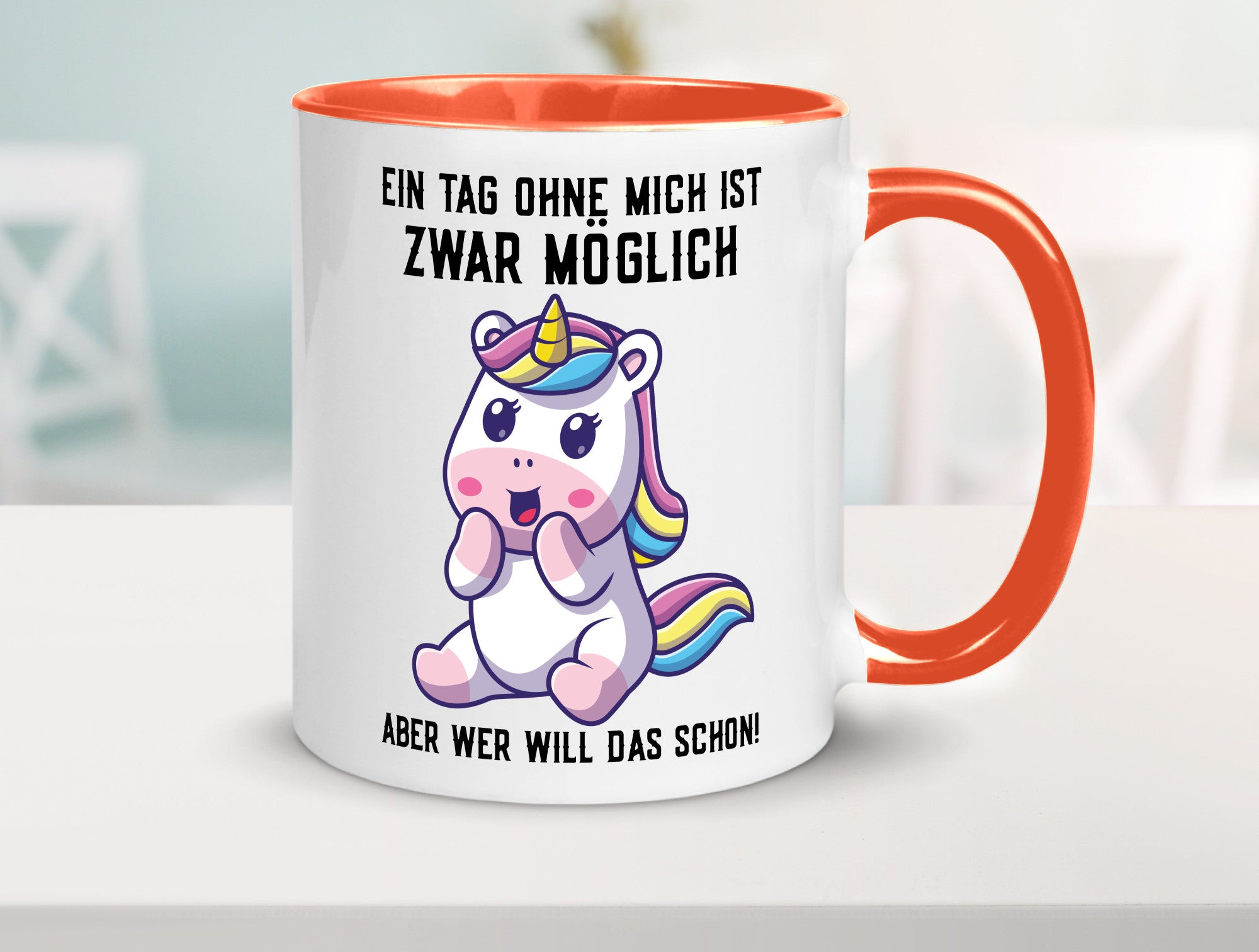 Ein Tag ohne mich ist möglich | süßes Einhorn Comic Geschenk Humor Geschenkidee