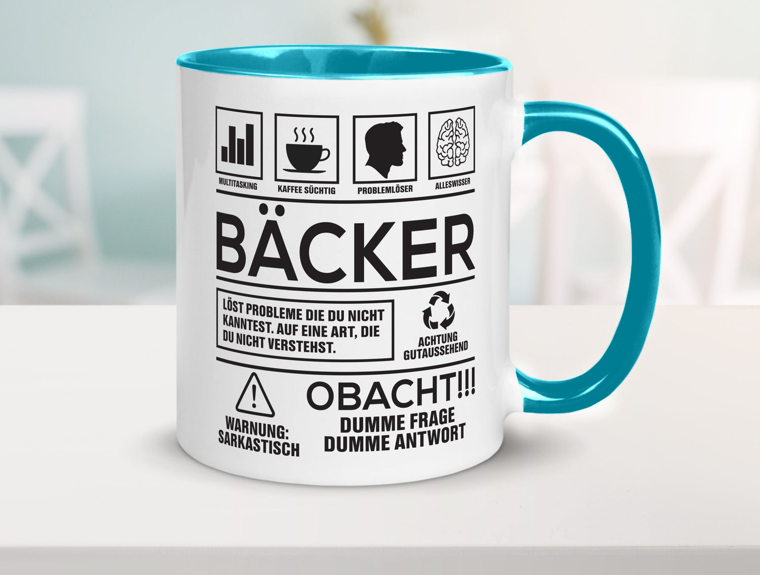 Achtung Probleme Bäcker | Bäckerei Backen Konditor Geschenk Humor Geschenkidee