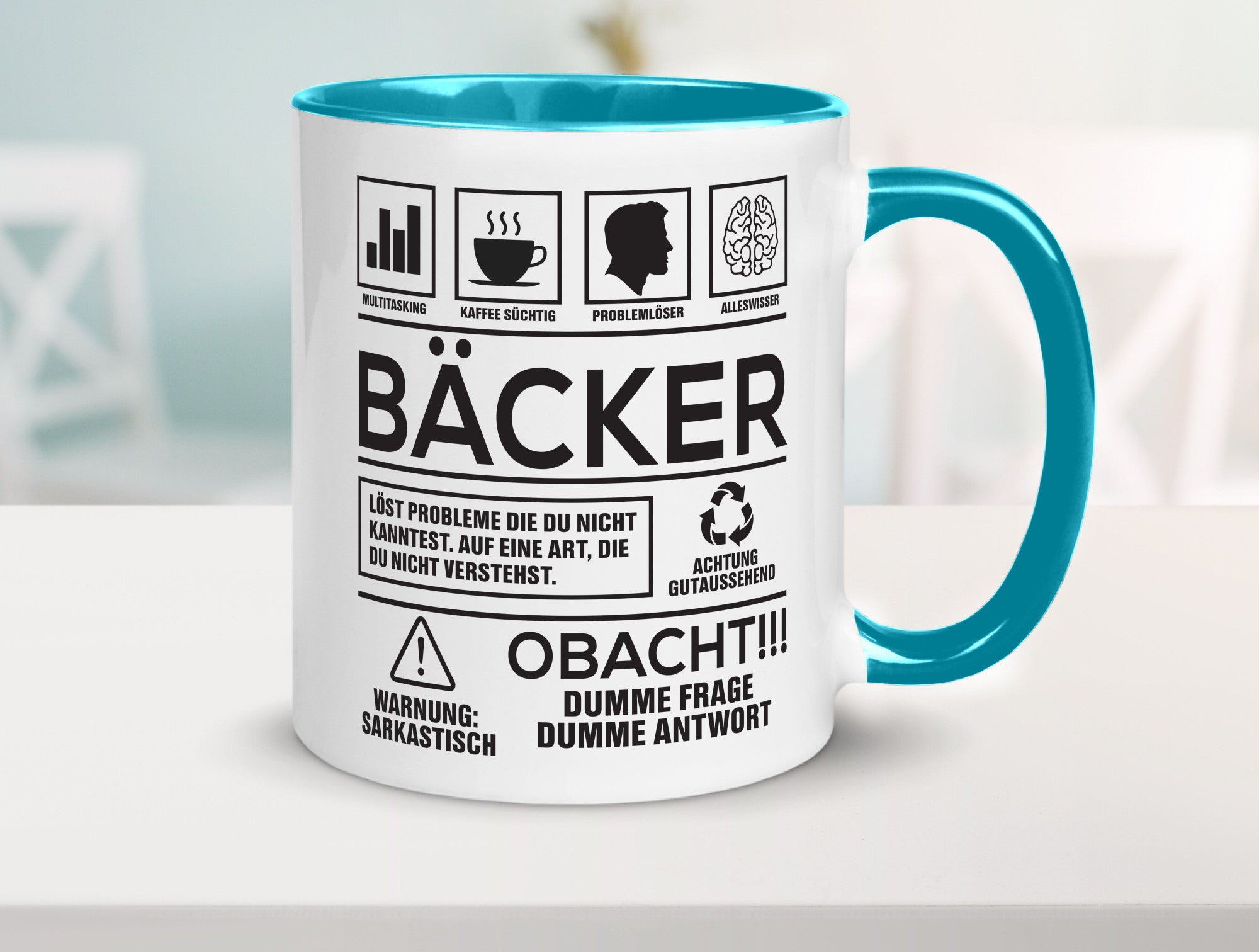 Achtung Probleme Bäcker | Bäckerei Backen Konditor Geschenk Humor Geschenkidee