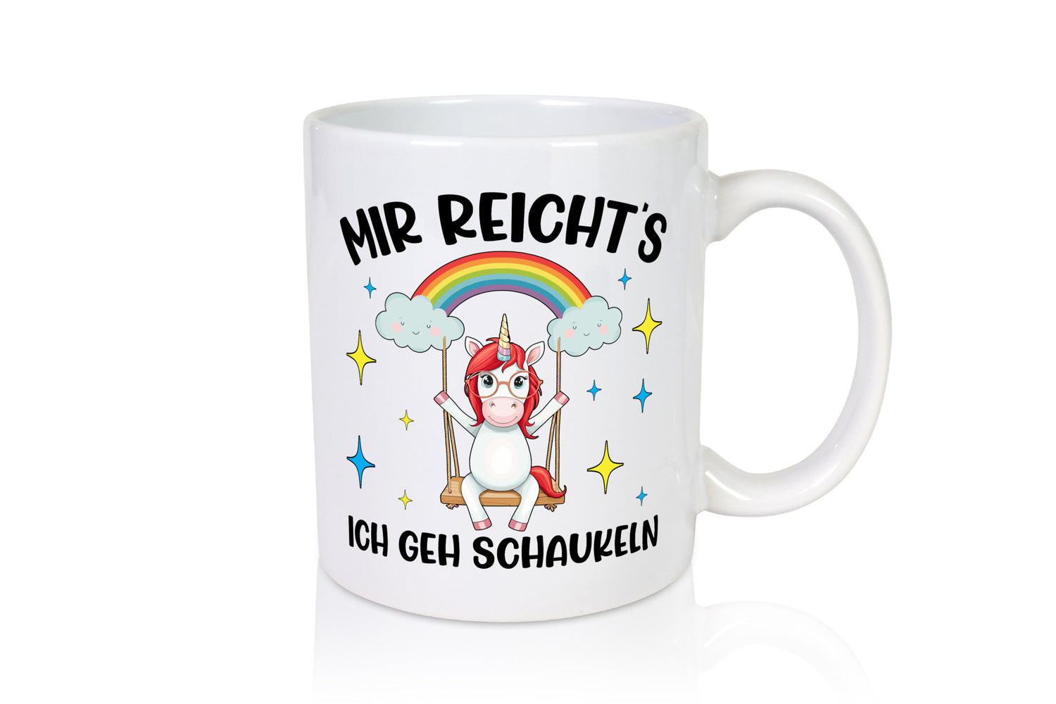 Mir Reichts ich geh Schaukeln | Einhorn Geschenkidee Humor Tasse