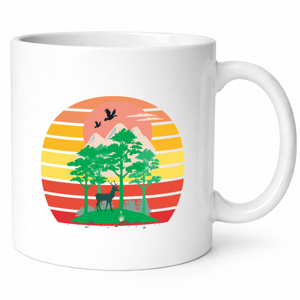 Waldlichtung | Outdoor Natur Bäume Retro v2 Humor Geschenkidee Tasse