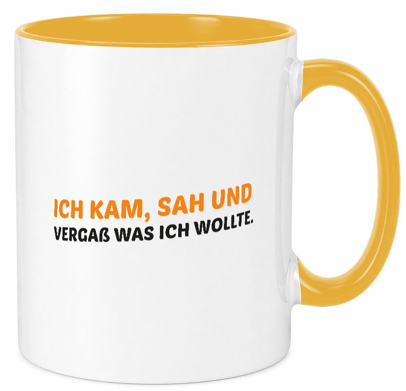 Ich kam sah und vergaß | Vergesslichkeit lustiger Spruch Geschenk Humor Tasse
