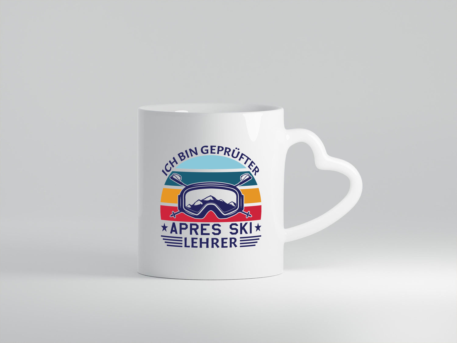 Geprüfter Apres Ski Lehrer | Ski-Brille Berge Ski-Stöck lustig Humor