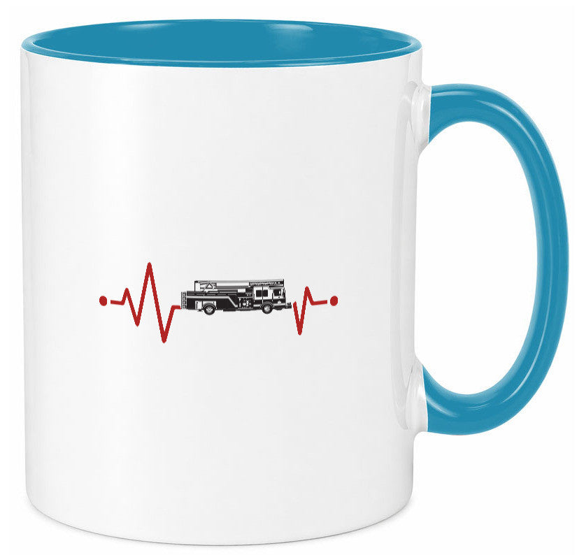 Herzschlag | Feuerwehrfahrzeug Feuerwehr Humor Geschenkidee Tasse