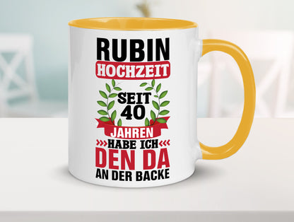 Rubin Hochzeit | 40 Jahre Verheiratet Humor Geschenkidee Tasse