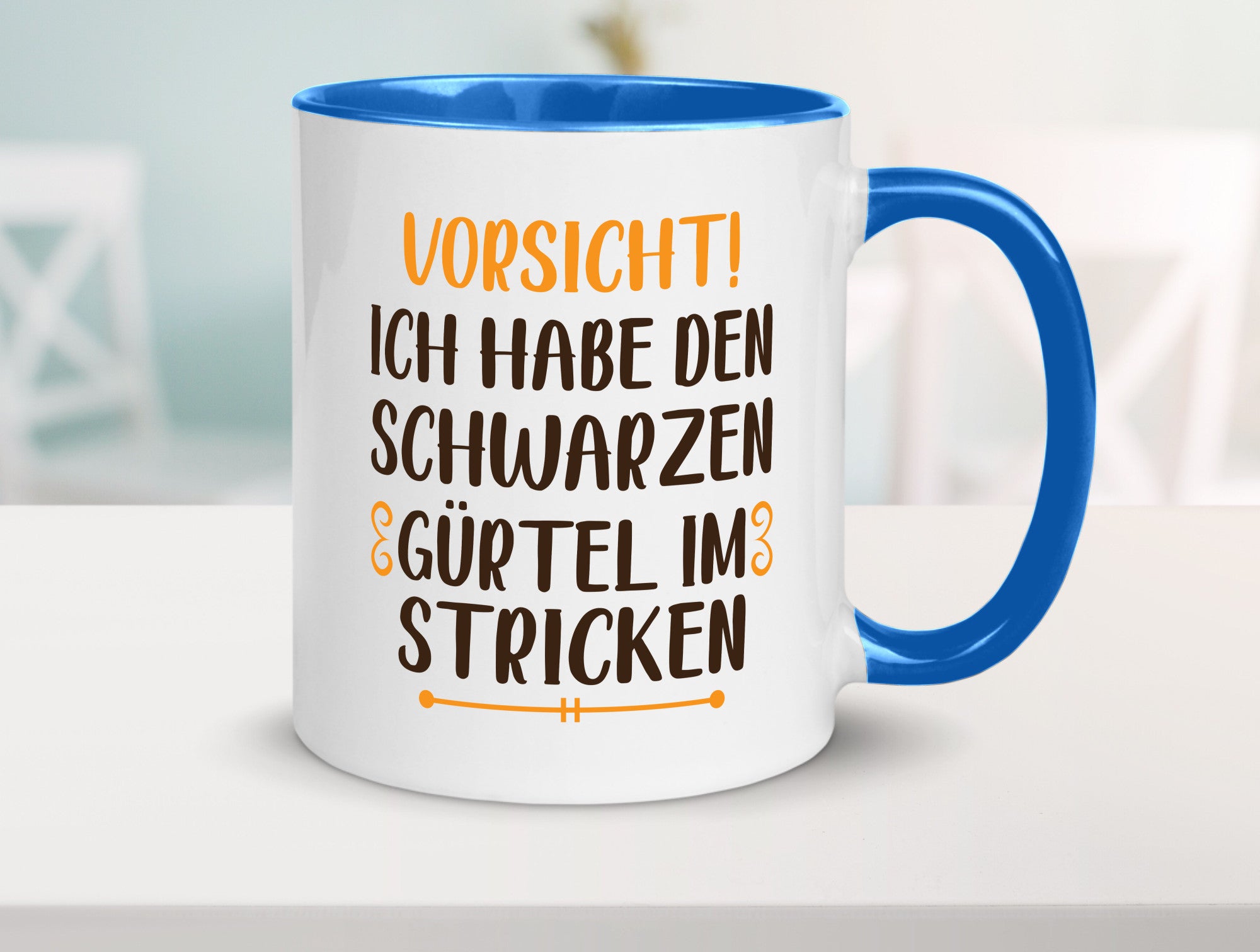 Schwarzen Gürtel im Stricken | Stricknadel lustiger Spruch Geschenk Humor