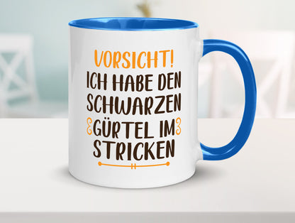 Schwarzen Gürtel im Stricken | Stricknadel lustiger Spruch Geschenk Humor
