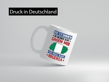 Nigeria | Urlaub Stimmen in meinem Kopf Traumland Geschenk Humor Geschenkidee