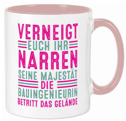 Verneigt euch: Bauingenieurin | Ingenieurin Geschenkidee Humor Tasse