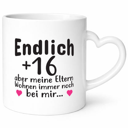 Endlich 16 | Geburtstag Tasse Spruch Mädchen Geschenkidee Humor