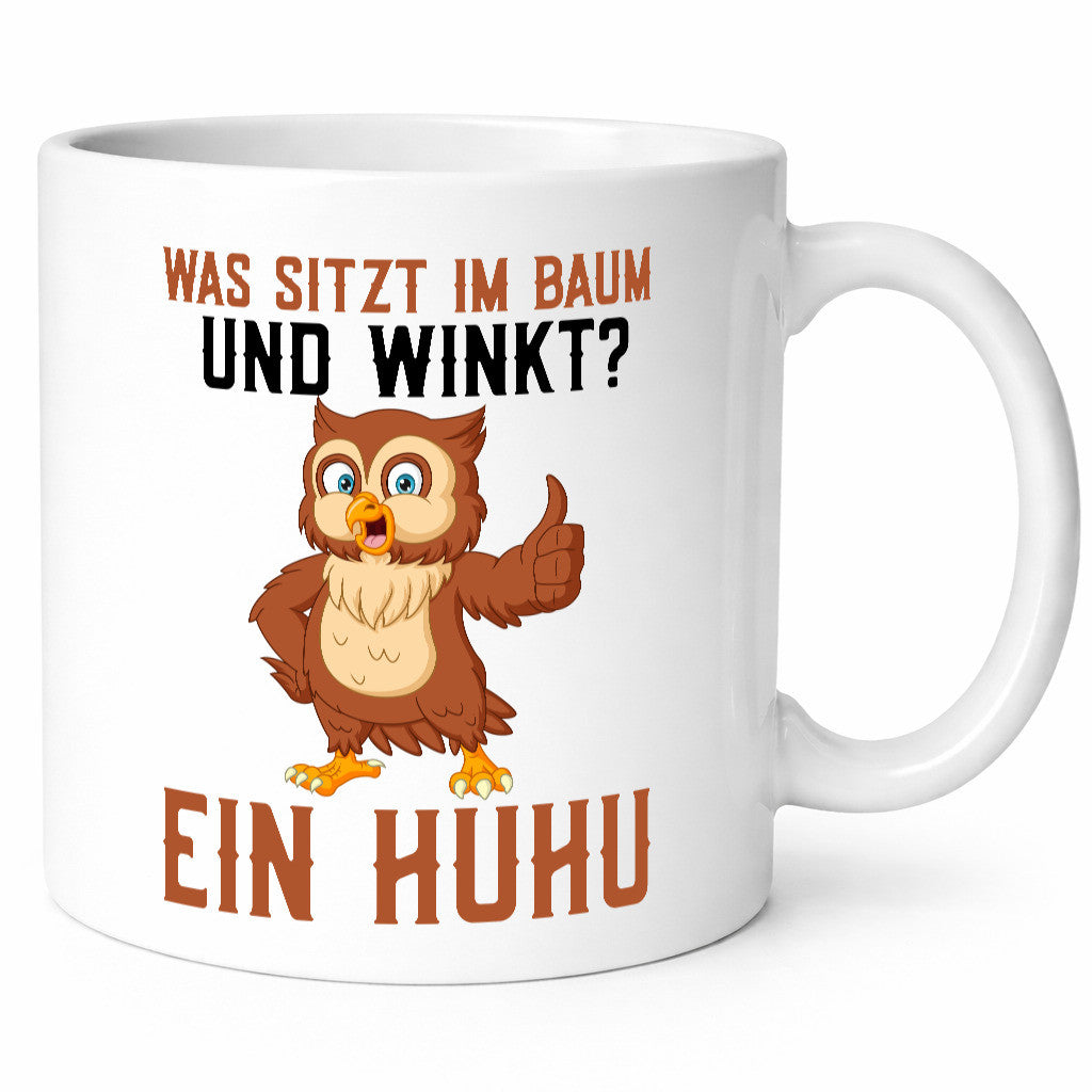 Was sitzt im Baum | Uhu Comic Eule Witz Geschenk Humor Geschenkidee lustiger
