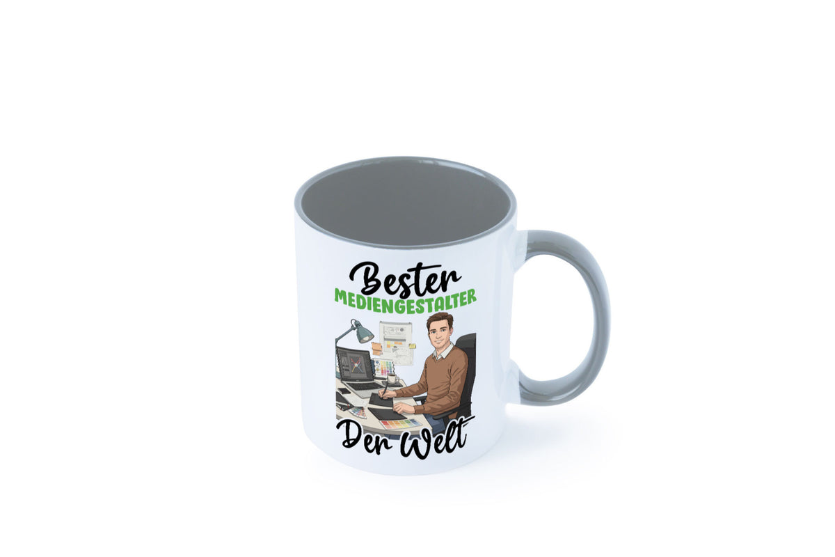 Bester Mediengestalter | Medien v2 Geschenk Humor Geschenkidee lustiger Spruch Tasse