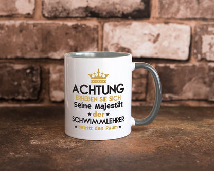 Seine Majestät Schwimmlehrer | Lehrer Schüler schwimmen Geschenkidee Humor Tasse