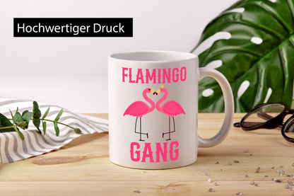Flamingo Gang | Liebhaber lustiger Spruch Geschenk Humor Geschenkidee Tasse
