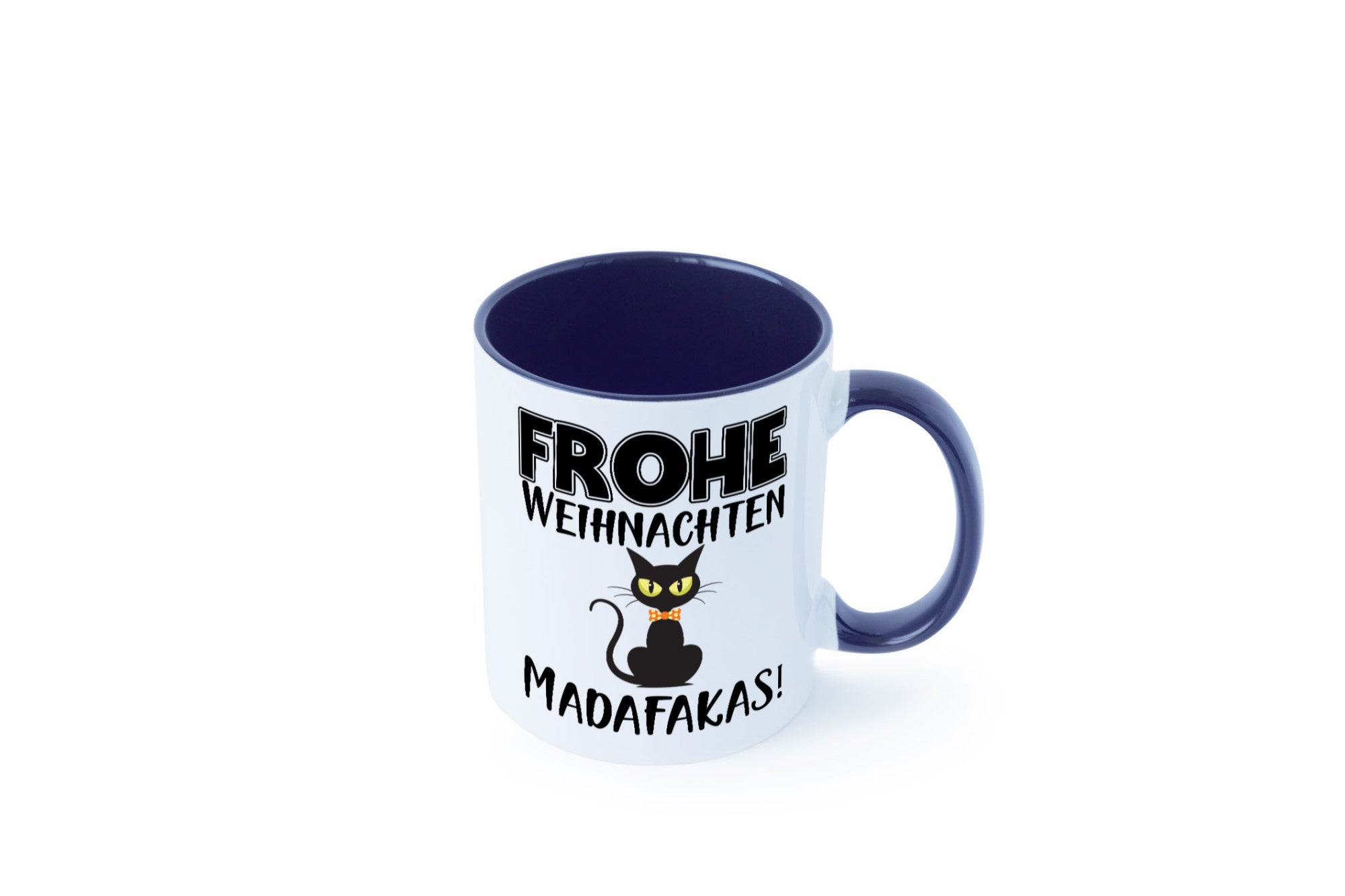 Frohe Weihnachten Madafakas! | Katze Tasse Vintage lustiger Spruch Geschenk